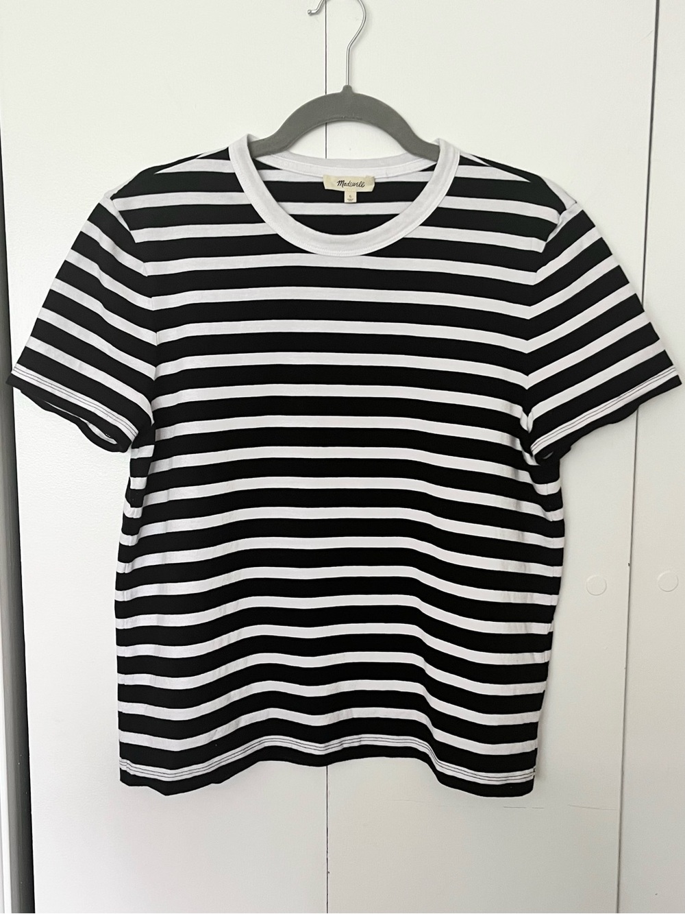 Madewell Striped Perfect Crewneck Tee Size L